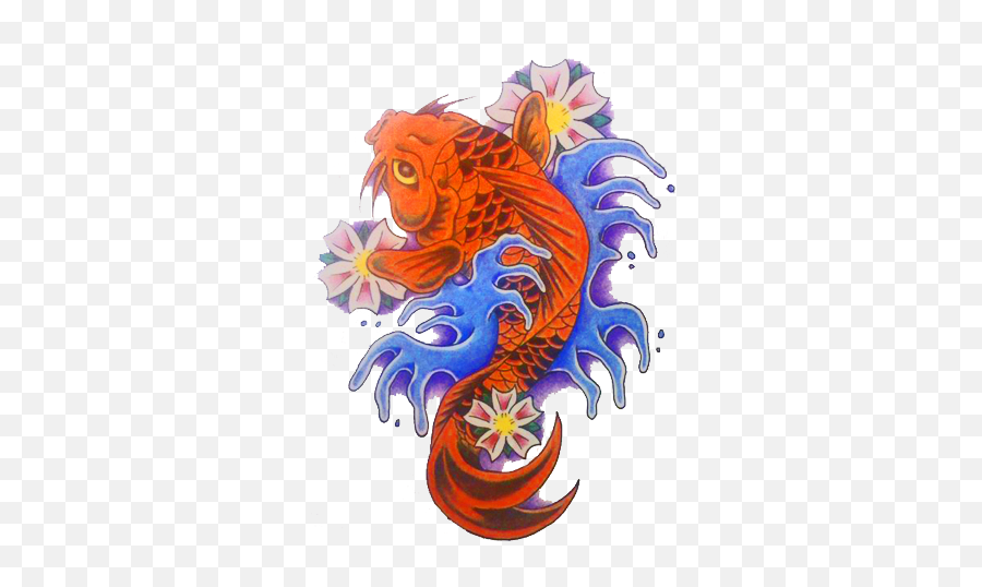 Png Koi Fish Tattoo Designs - Koi Fish Tattoo Png,Koi Fish Png