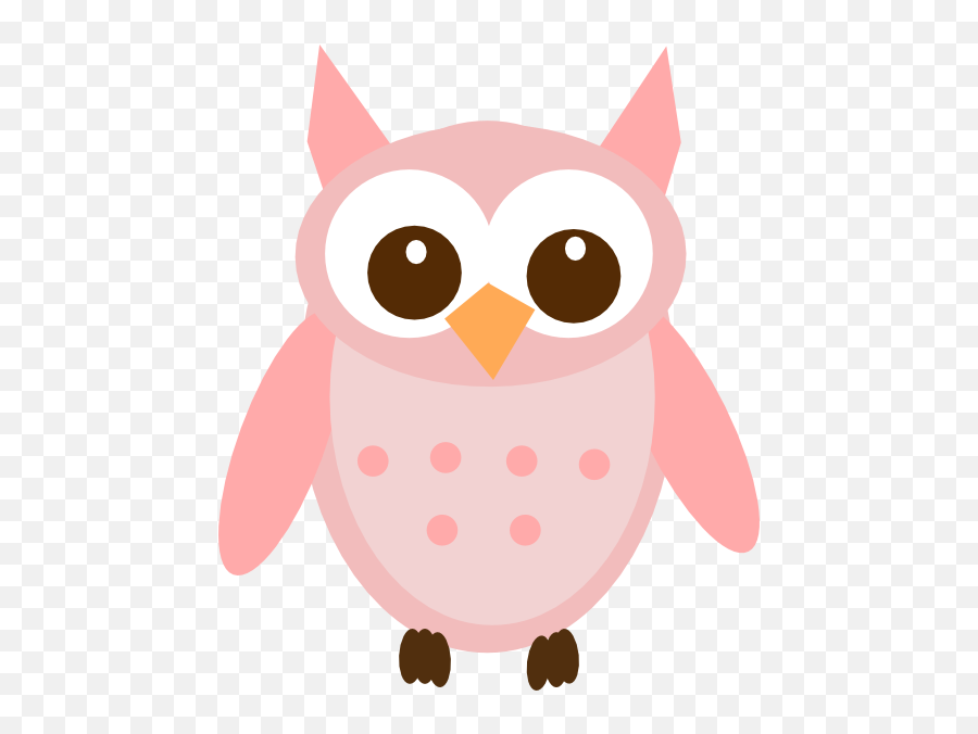 2 Toned Pink Owl Clip Art - Vector Clip Art Transparent Pink Owl Clipart Png,Owl Transparent Background