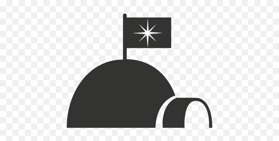 Star Flag Igloo Icon - Igloo With Flag Png,Igloo Png