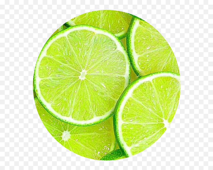 Circle Frut Limon Circulo Png Tumblr - Stiker Lemon,Limon Png