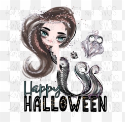 Happy Halloween Mermaid Png - Illustration,Mermaid Png