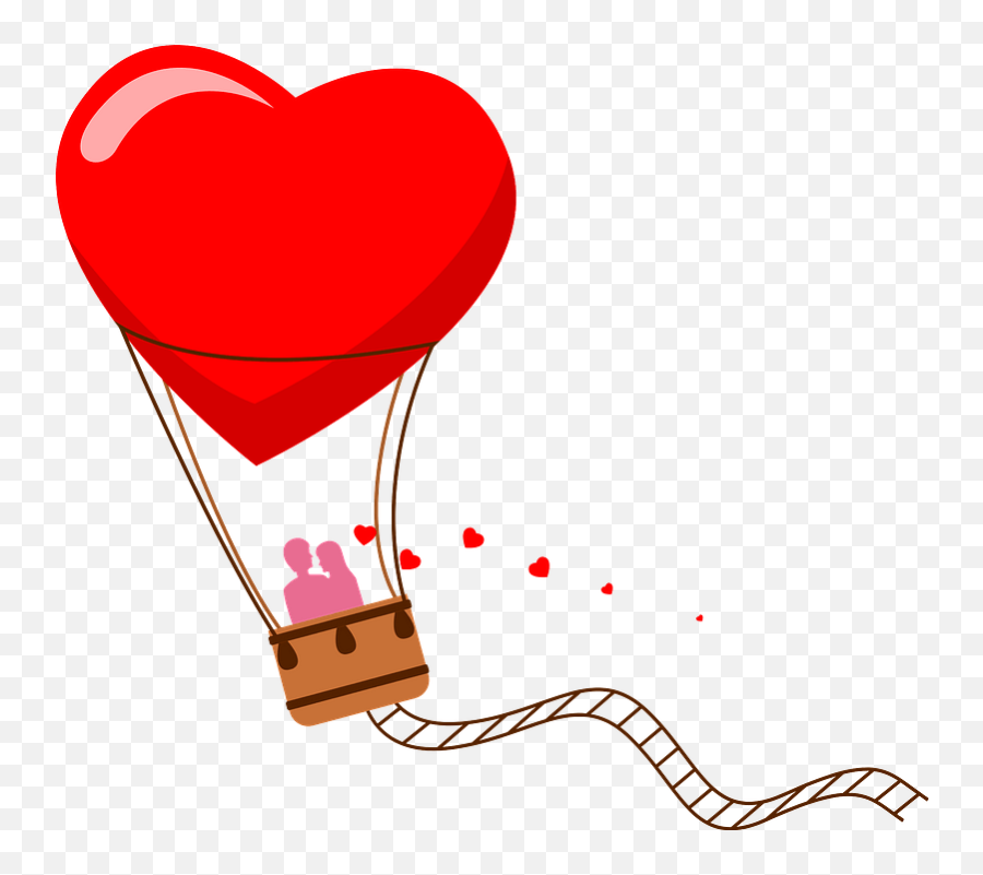 Valentineu0027s Day Hot Air Balloon Clipart Free Download - Te Amo Mi Amor Png,Balloon Clipart Png