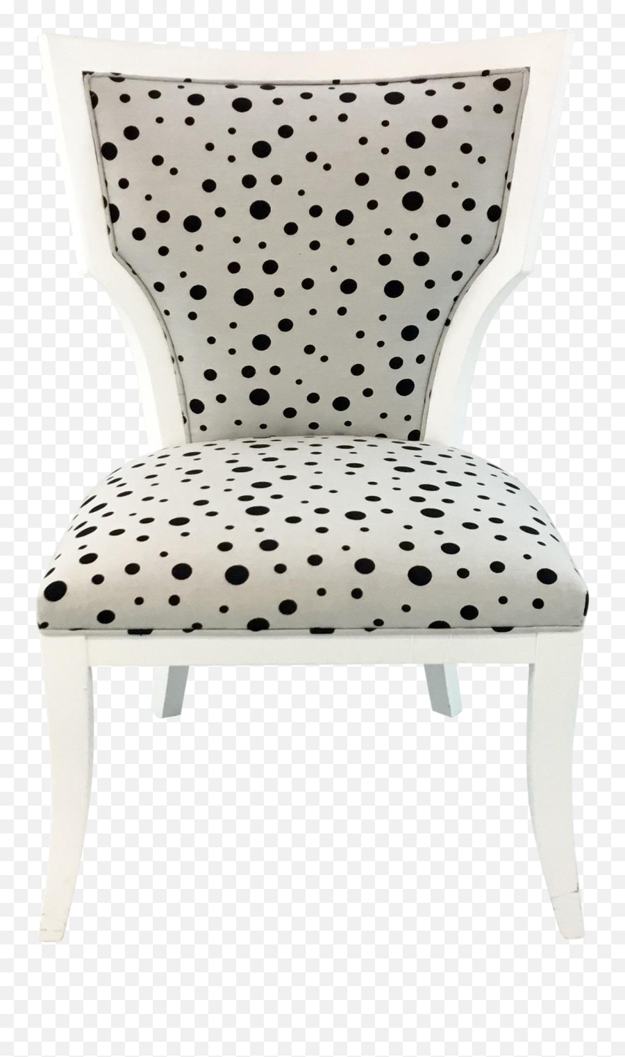 Currey U0026 Co Black And White Polka Dot Garbo Chair - Black And White Polka Dot Picture Frames Png,White Polka Dots Png