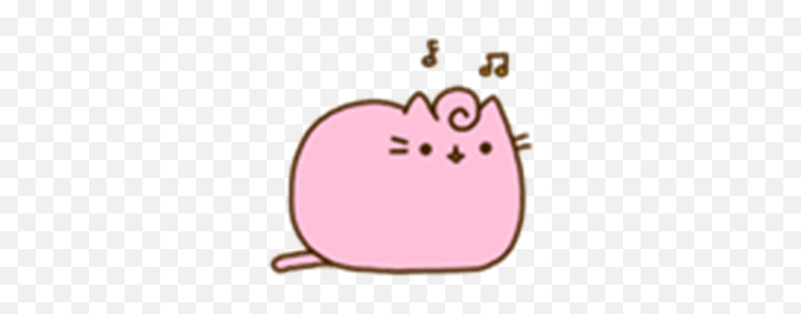 Music Pusheen Cat Transparent - Cute Pink Sticker Png,Pusheen Transparent