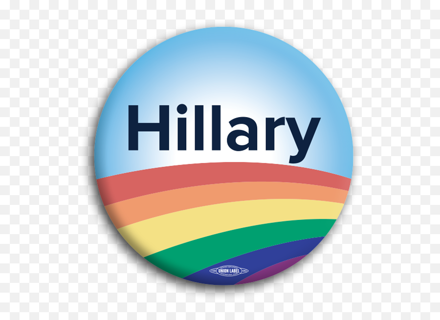 Download Hillary Rainbow Button - Hillary Clinton Full Circle Png,Hillary Clinton Png