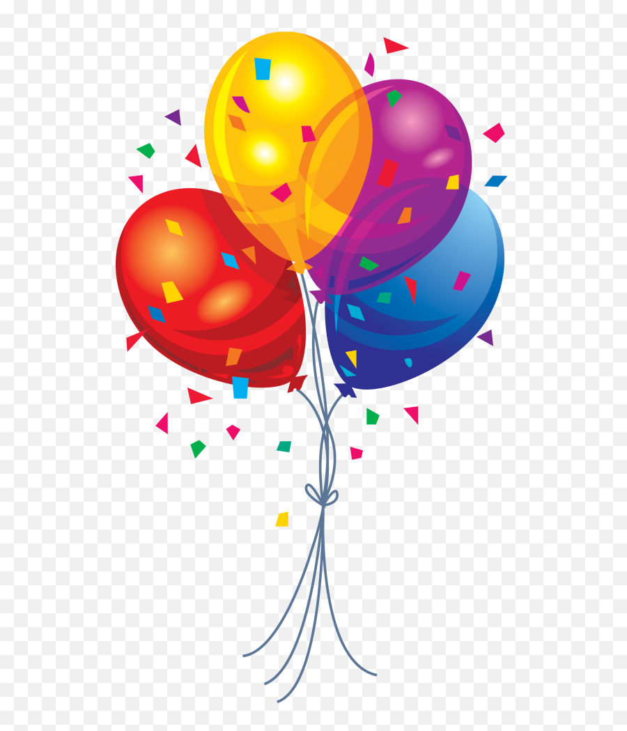 Transparent Background Happy Birthday Balloon Clipart - Balloons Png,Clip Art Transparent Background