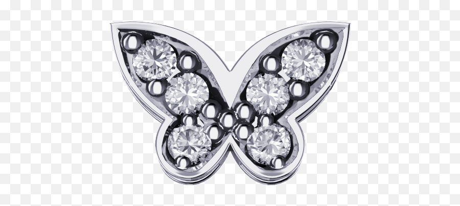 Dchf6531002 Elements Donnaoro White Gold Butterfly Diamond Buy Online - Gold Png,Gold Butterfly Png