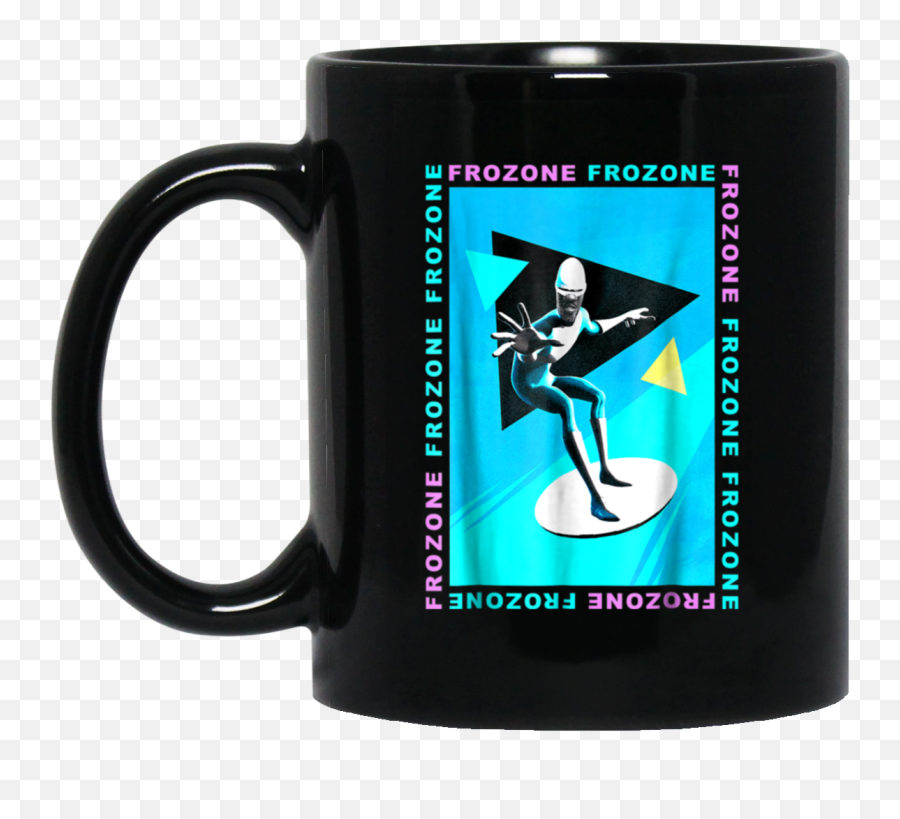 Disney Pixar Incredibles 2 Frozone Retro Graphic Black Mug - Not Fragile Like A Flower Fragile Like Png,Frozone Png