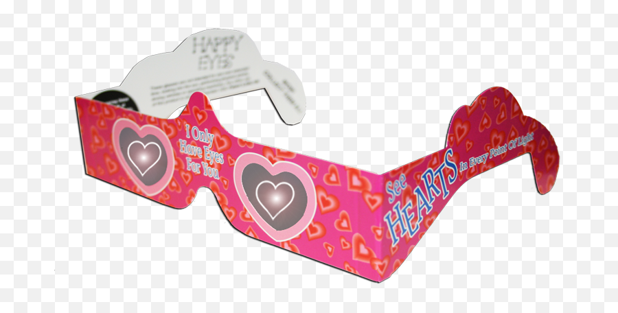 Hearts - Happy Eyes 3d Heart Glasses Png,Light Pink Heart Png