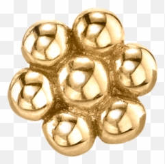 Gold Flower Stud Earring - Gold png