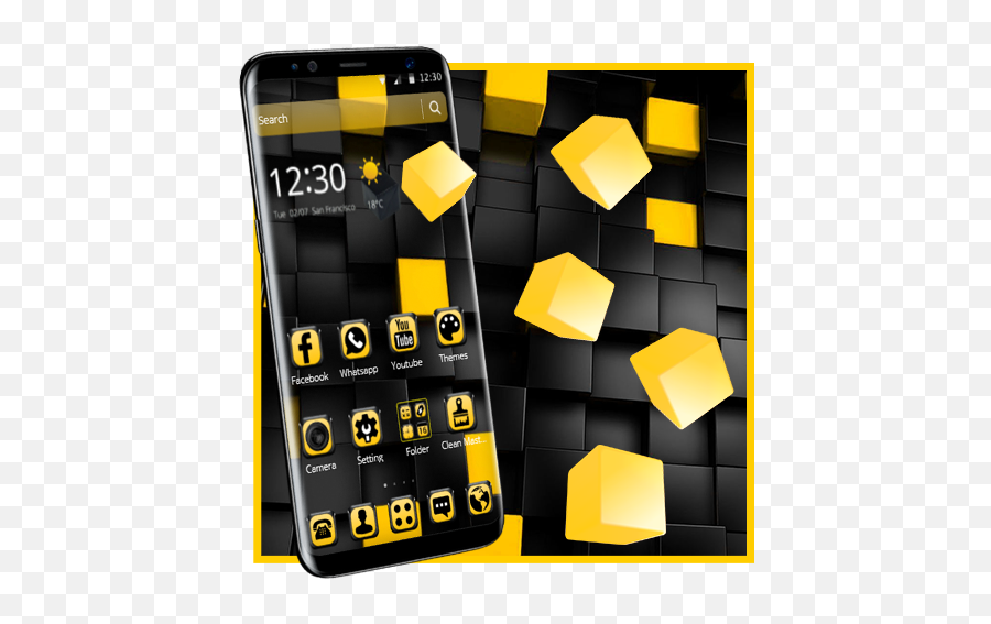Tema De Cubo Negro Amarillo Google Play Review Aso - Yellow Black Theme App Png,Negro De Whatsapp Png