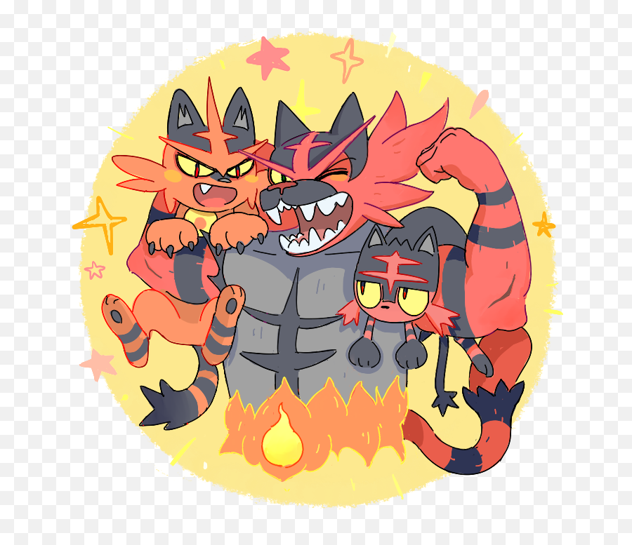 Litten Torracat - Fictional Character Png,Litten Png