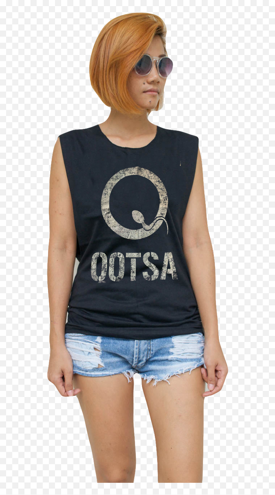 Queens Of The Stone Age Qotsa Vest Tank - Top Singlet Tshirt Jean Shorts Png,Queens Of The Stone Age Logo