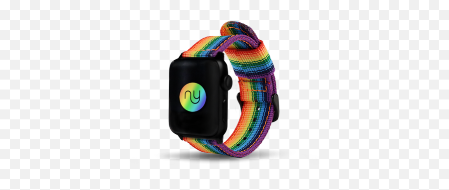 Nyloon Pride Nylon Apple Watch Band - Apple Watch Pride Band In Black Png,Hex Icon Watch Band