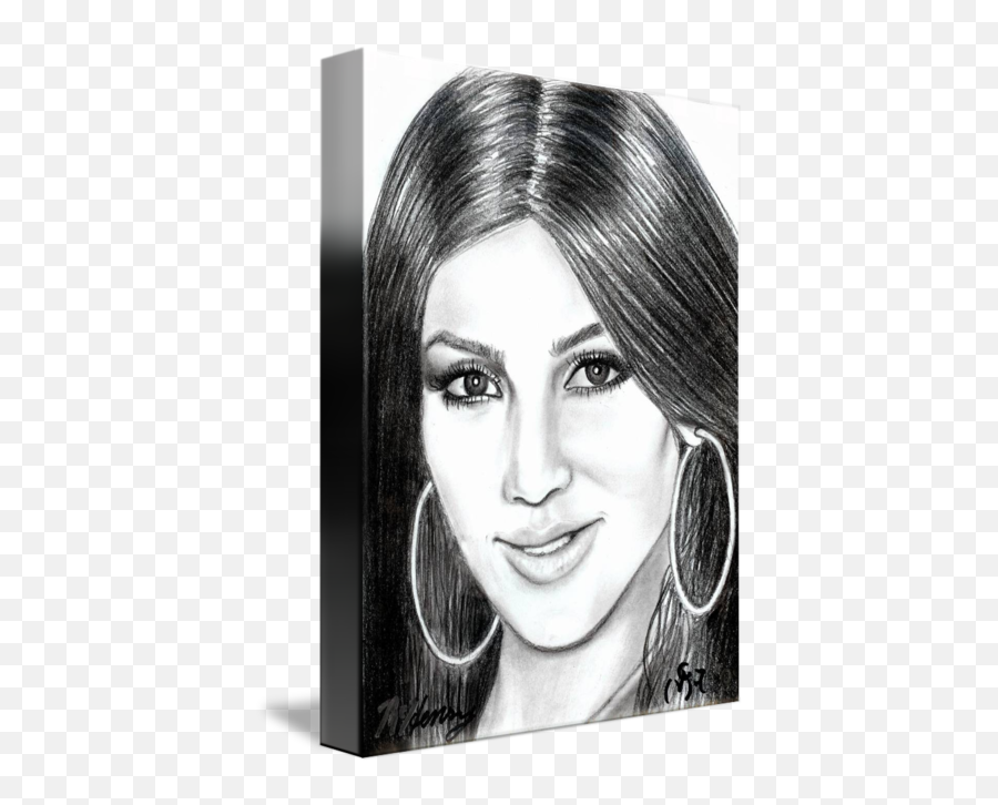 Canvas Kim Kardashian Art Print Poster Ggwtdmcom - Sketch Png,Kim Kardashian Png