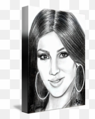Canvas Kim Kardashian Art Print Poster Ggwtdmcom - Sketch Png,Kim Kardashian Png