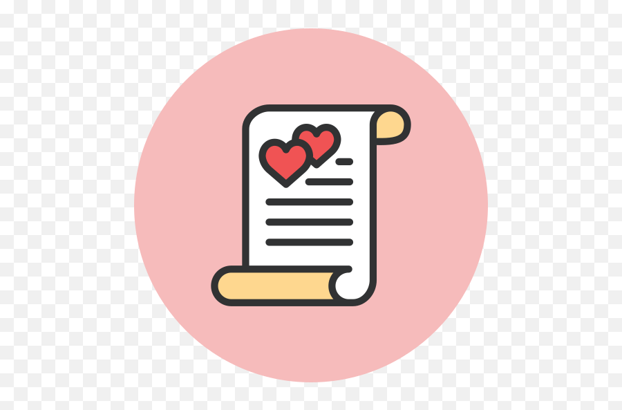 Letter Love Rolled Valentines Icon - Free Download Vertical Png,Letter Icon Free