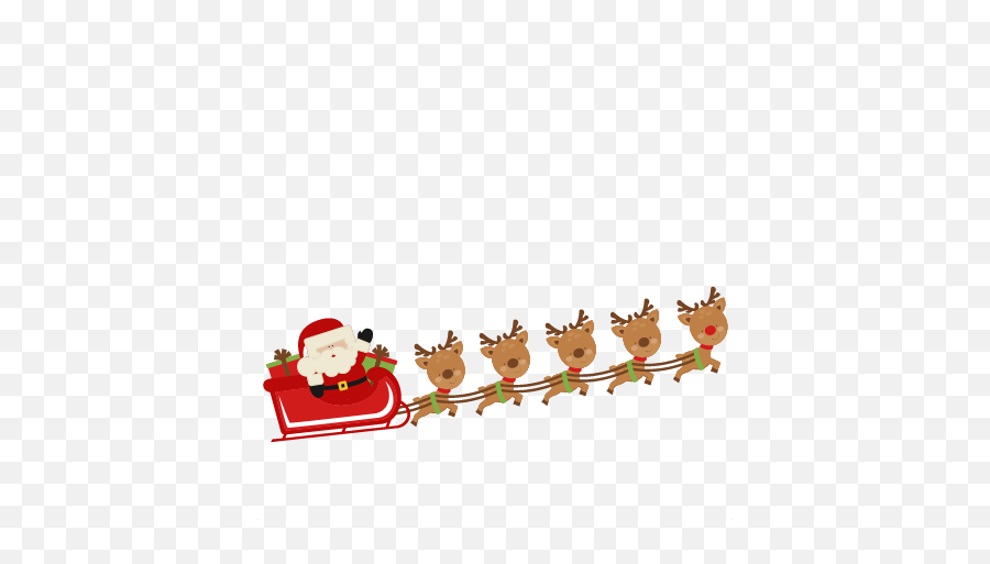 Santa And Reindeer Clipart Wikiclipart - Santa And Reindeer Clipart Png,Reindeer Clipart Png