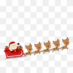 Santa And Reindeer Clipart Wikiclipart - png