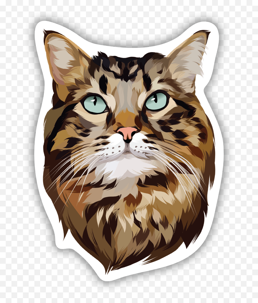 Custom Cartoonized Stickers - Sticker Buddy Domestic Cat Png,Size Of Buddy Icon