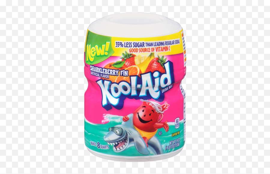 Kool Aid Sharkleberry Fin Drink Mix Canister 19oz - Kool Aid Sharkleberry Fin Flavor Png,Kool Aid Icon