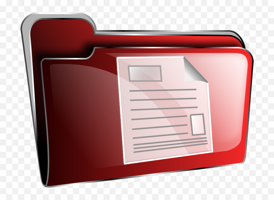 Free Clip Art Folder Icon Red Document By Roshellin - Pdf Documents Folder Icon Png,Documentation Icon