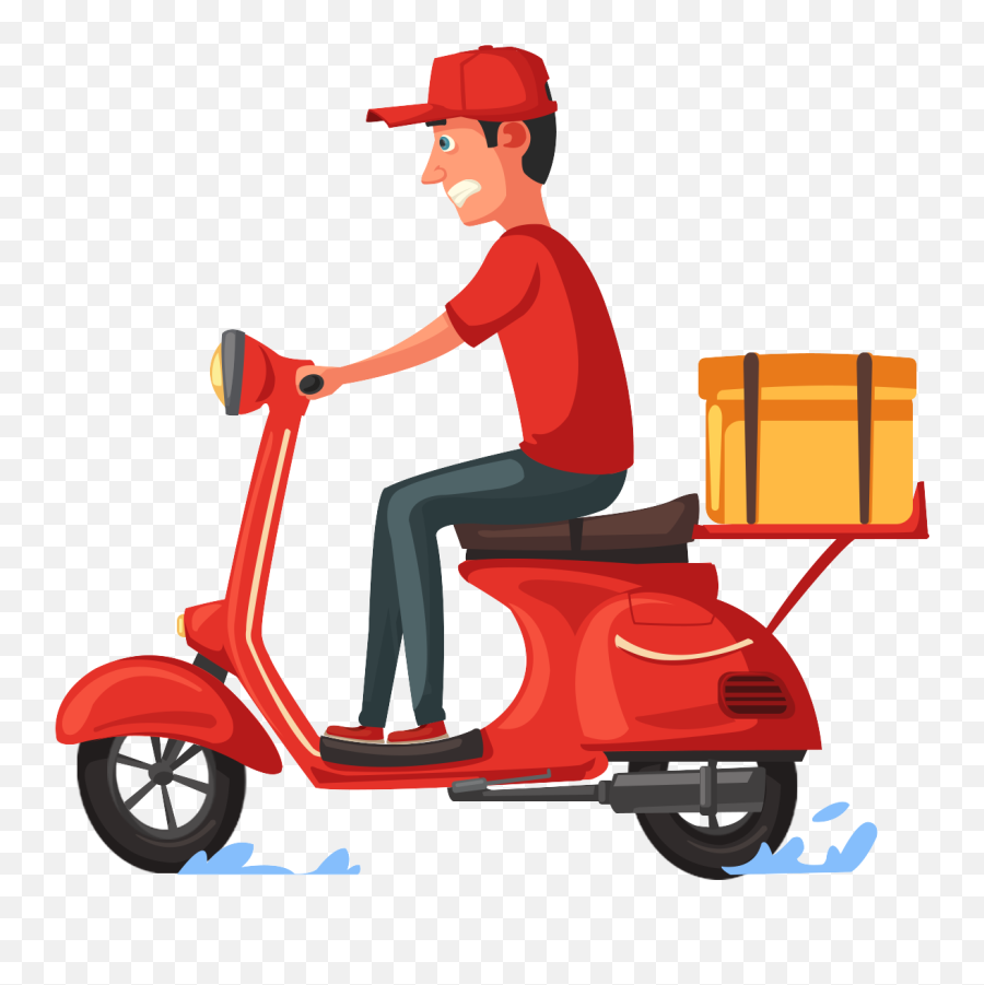 Cartoon Hand Drawn Illustration Takeaway Brother Png - Zomato Delivery Boy  Vector,Bike Delivery Icon - free transparent png images 