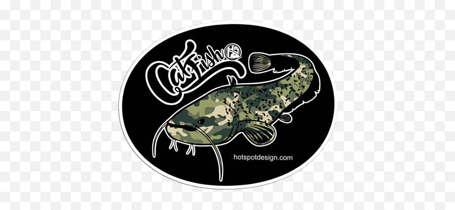 Sticker Catfish Camo Cm 30x23 - Catfish Png,Catfish Png