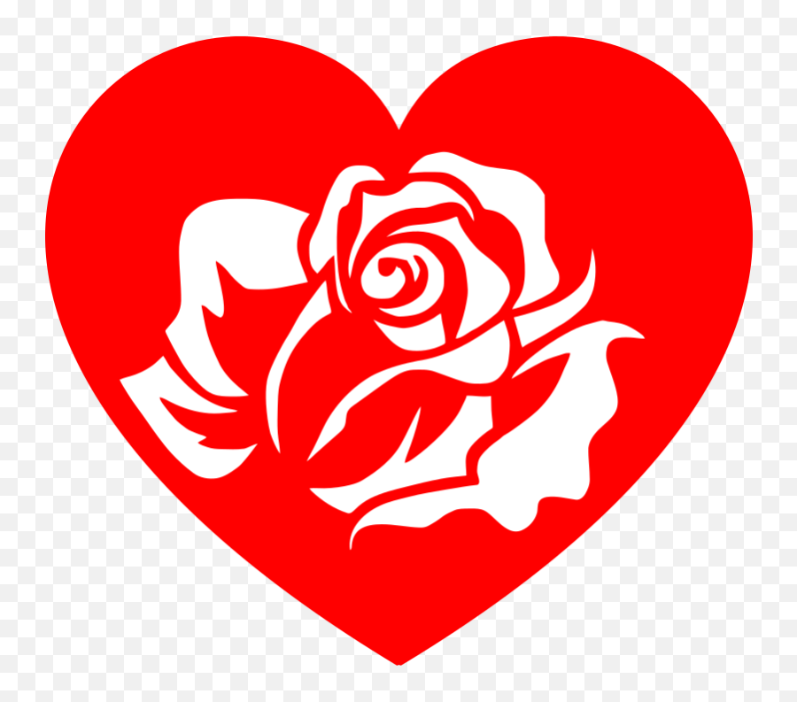 Hearts Clipart Rose - Heart With Rose Clipart Png,Rose Heart Png