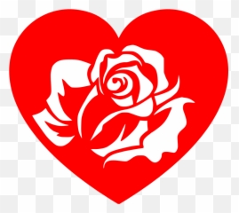 Hearts Clipart Rose - Heart With Rose Clipart Png,Rose Heart Png