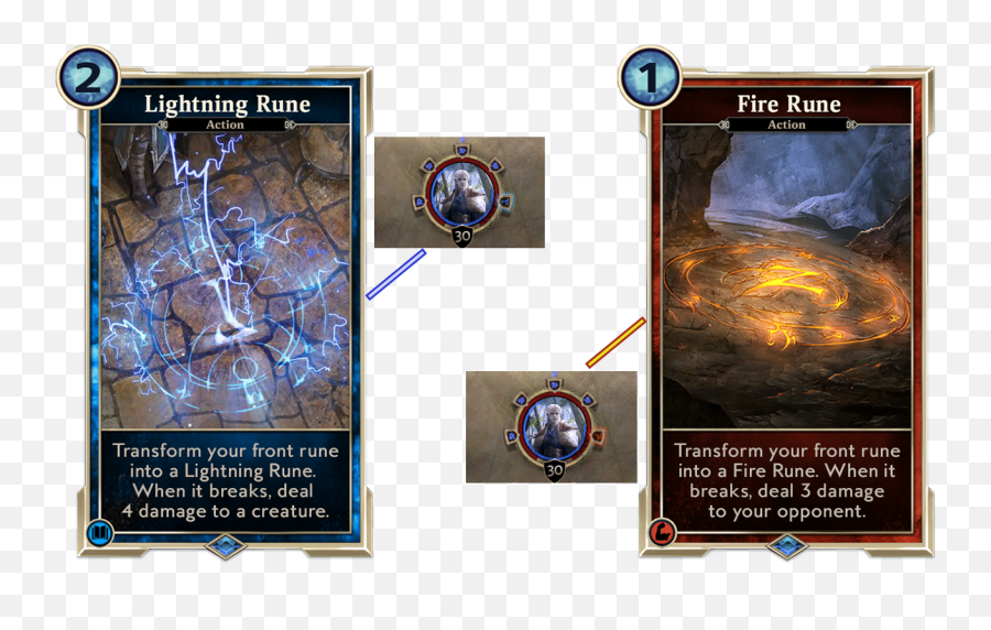 Download Custom Cards Runes - Gif Full Size Png Image Screenshot,Lightning Gif Transparent Background