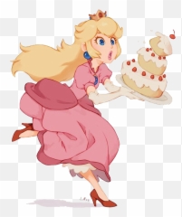 Mario Bros Transparent - Princess Peach Happy Birthday Png,Mario Transparent