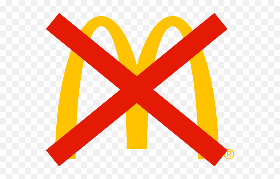 Download Mcdonalds Logo With X - Full Size Png Image Pngkit Mcdonalds Logo With Slash,Mcdonals Logo
