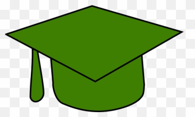 Green Grad Cap Clip Art - Vector Clip Art Green Graduation Cap Png,Grad Hat Png