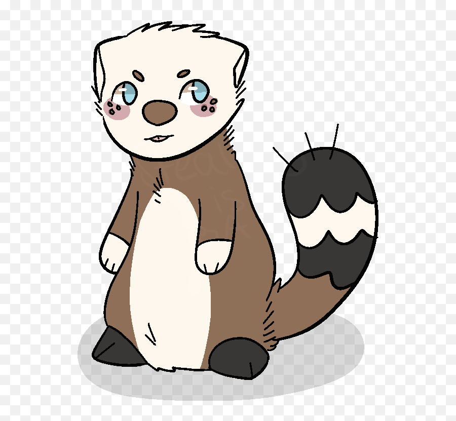 Black Footed Ferret Clipart - Blackfooted Ferret Png Drawn Black Footed Ferret Cute,Ferret Png