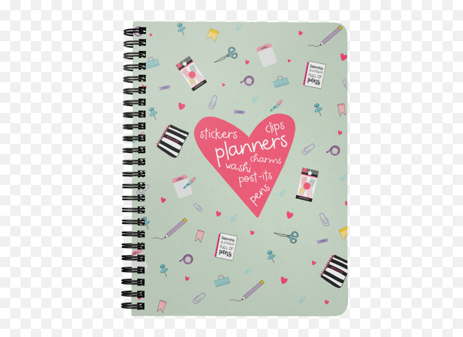 Planner Lover Spiral Notebook - Mint Green Gratitude Journal Png,Spiral Notebook Png