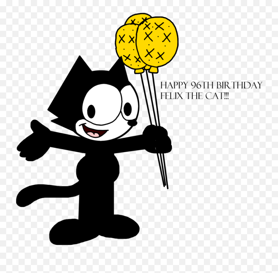Happiness Cartoon Line Png Image - Felix The Cat Ballons,Felix The Cat Png