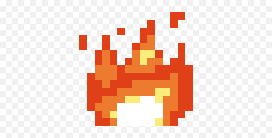 Fire Pixel Png 5 Image - Pixel Art Fire Transparent,Fire Emoji Transparent