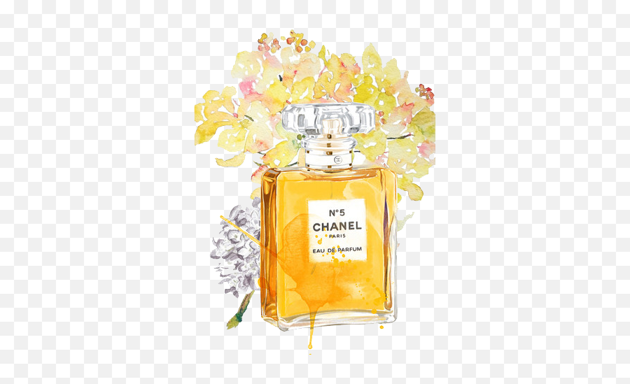 Chanel Bottle Perfume Free Download Png - Chanel Perfume Painting,Coco Chanel Logo Png