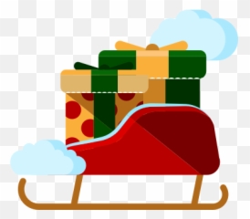 Gifts Merry Presents Santa Sled Icon - Clip Art Png,Sled Png