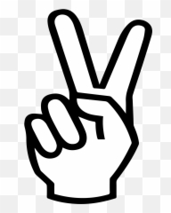 Peace Sign Hand Svg Png Download - Clipart