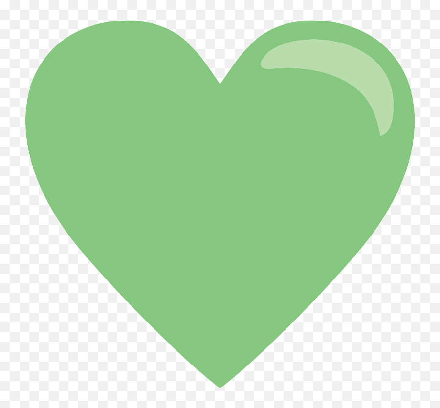 Green Heart Emoji Clipart Free Download Transparent Png - Green Heart Icon Png,Heart Emoji Transparent