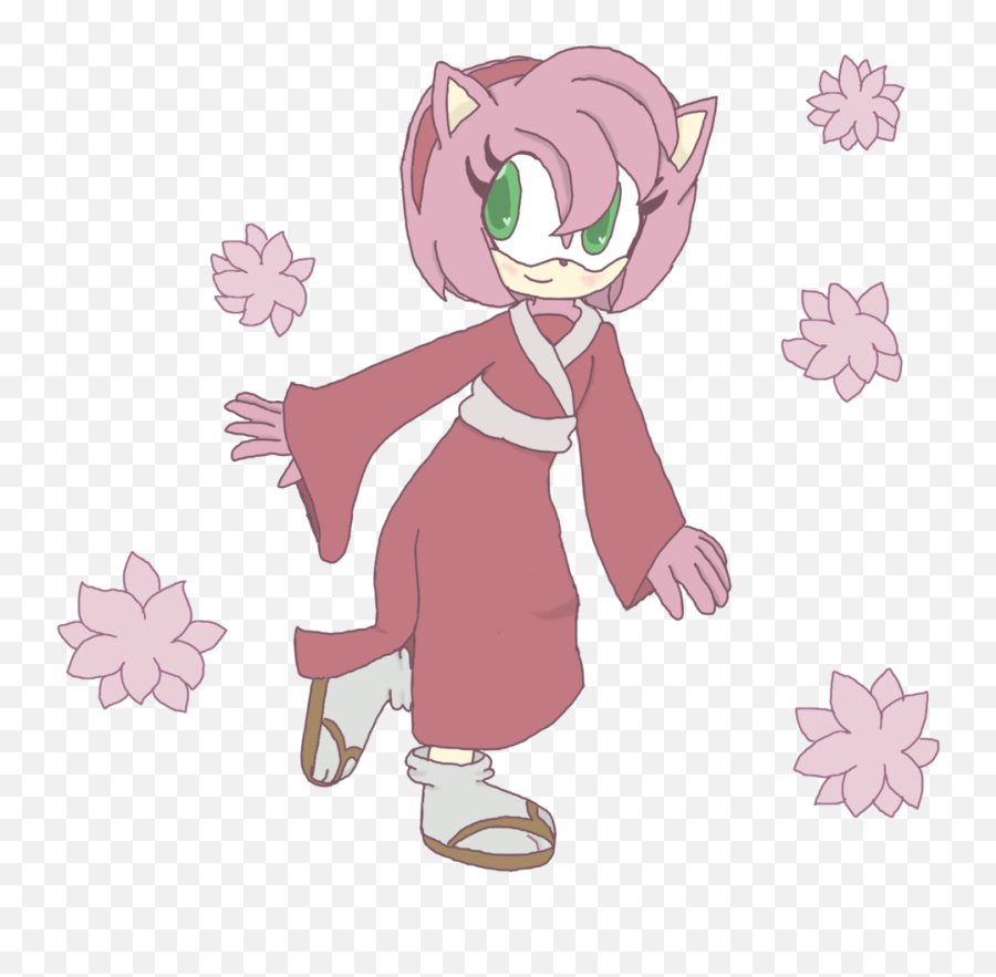 Amy Rose Yukata 2strawberry4you - Illustrations Art Street Cartoon Png,Amy Rose Png
