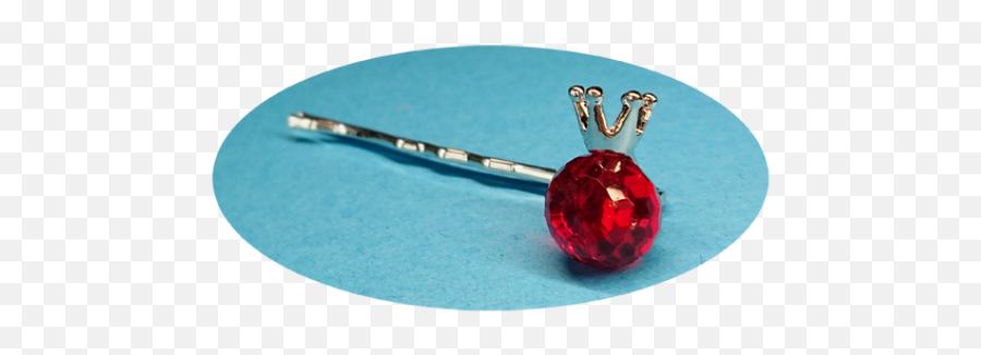 Download Hd Red Crystal Ball Crown Hairpin - Crystal Ball Ruby Png,Crystal Ball Png