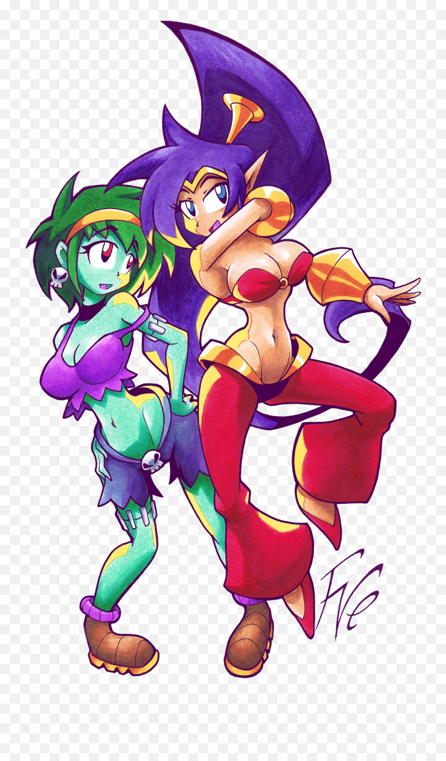 Download Fanart Of Shantae And Rottytops From U201chalf Genie - Half Genie Shantae Fanart Png,Shantae Png