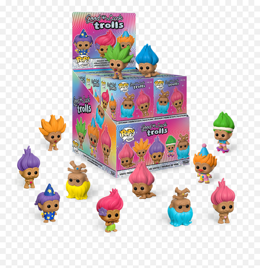 Funko Pop Mystery Minis Good Luck Trolls - Good Luck Trolls Funko Mystery Box Png,Trolls Characters Png