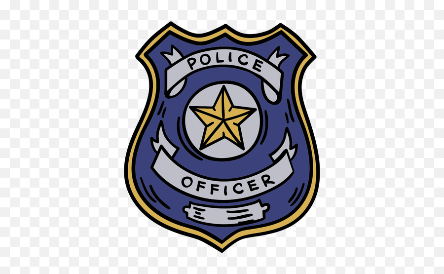 Police Officer Badge Hand Drawn - Transparent Png U0026 Svg Que Usa El Policia,Police Badge Transparent