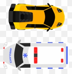 New Lambo And Ambulance - 2D TopDown Vehicles Assets by Automotive Paint png