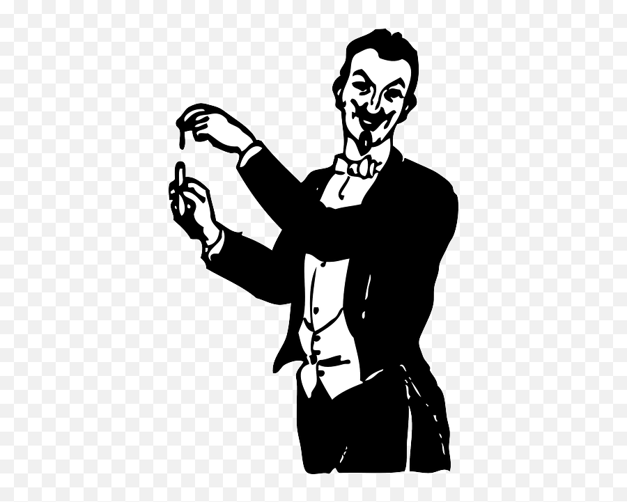 Magician Magic Performer Black And - Free Vector Graphic On Magician Black And White Png,Dark Magician Png