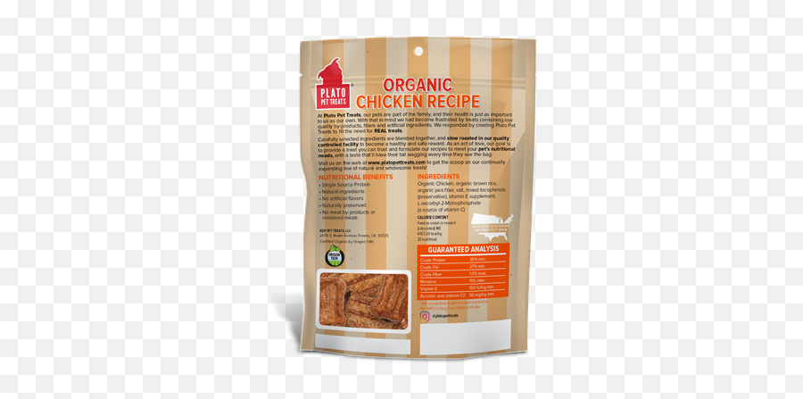 Plato Pet Treats Organic Chicken Strips 6 Oz Bag U2014 Nirvana - Plato Pet Treats Png,Plato Png